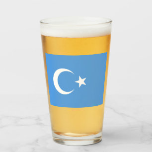 Uyghur Flag of East Turkistan (Uyghuristan) Glass