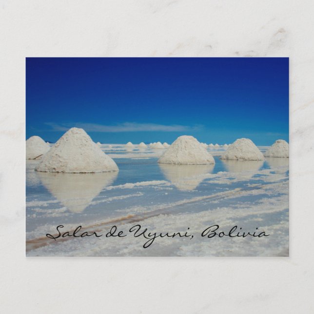 uyuni salt plain pyramids postcard (Front)