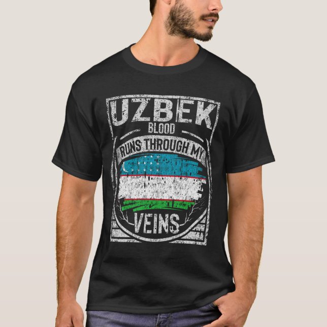 Uzbek Blood Runs Through My Veins T-Shirt (Front)