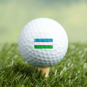 Uzbek Flag, Flag of Uzbekistan Golf Balls