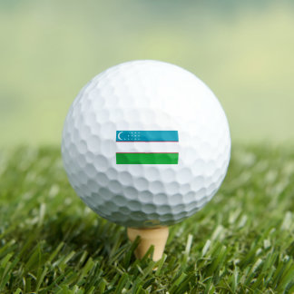 Uzbek Flag, Flag of Uzbekistan Golf Balls