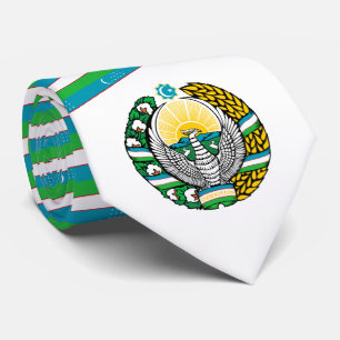 Uzbek Flag & State Emblem, Flag of Uzbekistan Tie