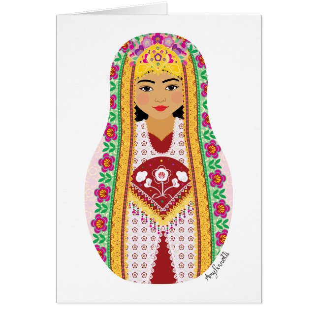Uzbek Matryoshka Card (Front)