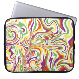 Uzbek ornament in fluid style. laptop sleeve
