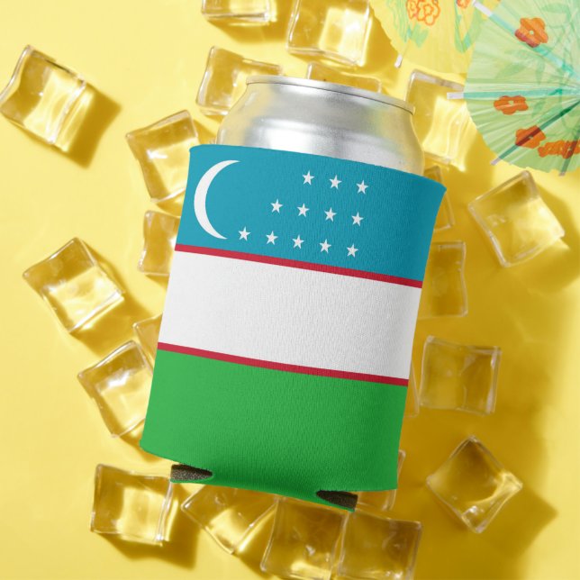 Uzbekistan flag can cooler (In Situ Summer)