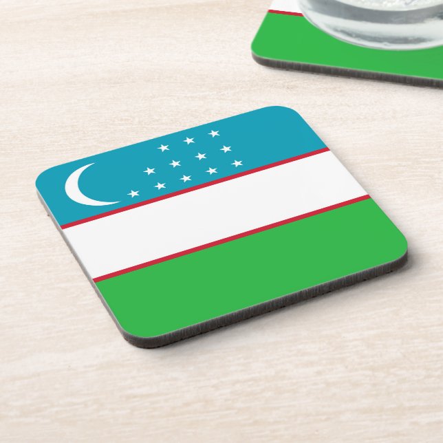 Uzbekistan flag coaster (Left Side)