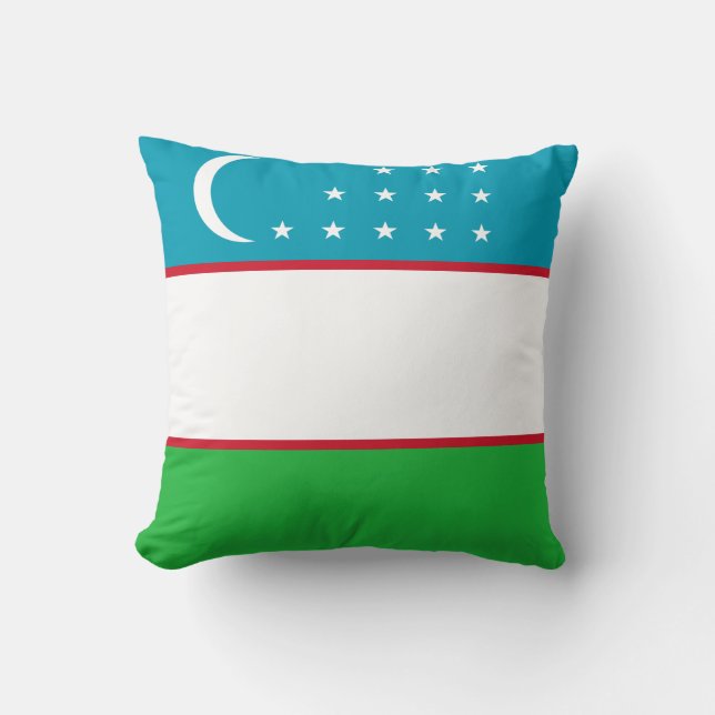 Uzbekistan Flag Cushion (Front)