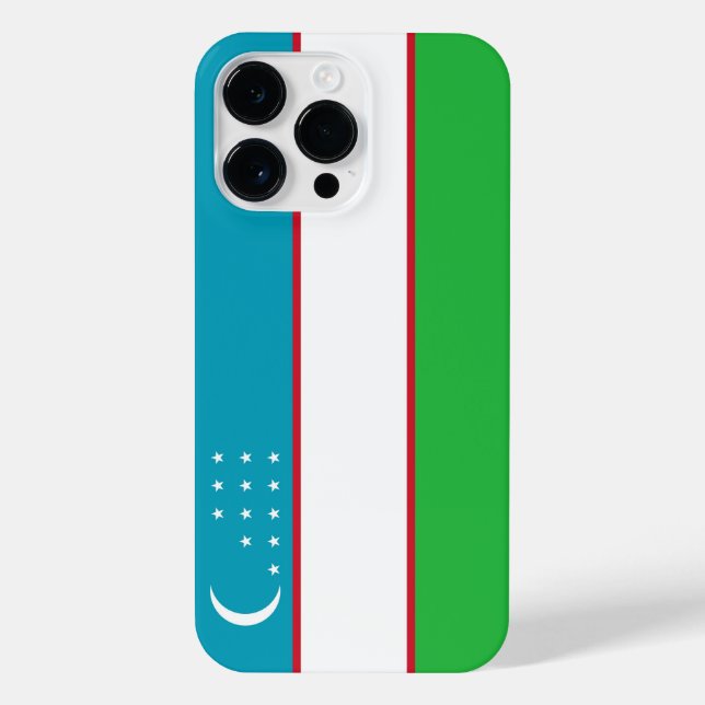 Uzbekistan flag iPhone case (Back)