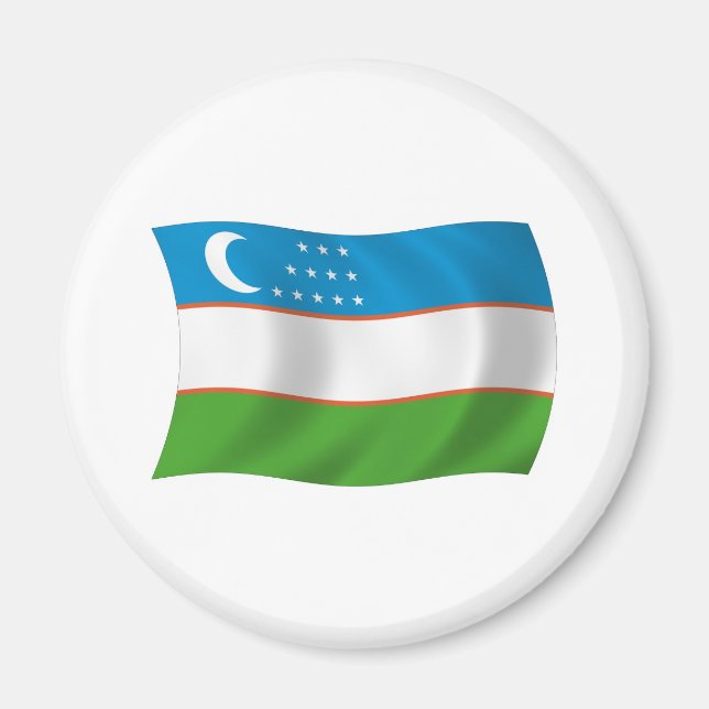 Uzbekistan Flag Magnet (Front)
