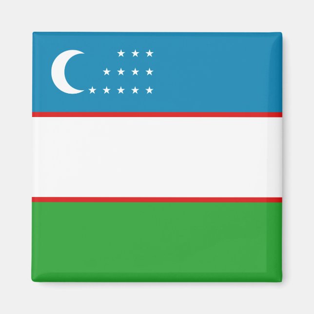 Uzbekistan Flag Magnet (Front)
