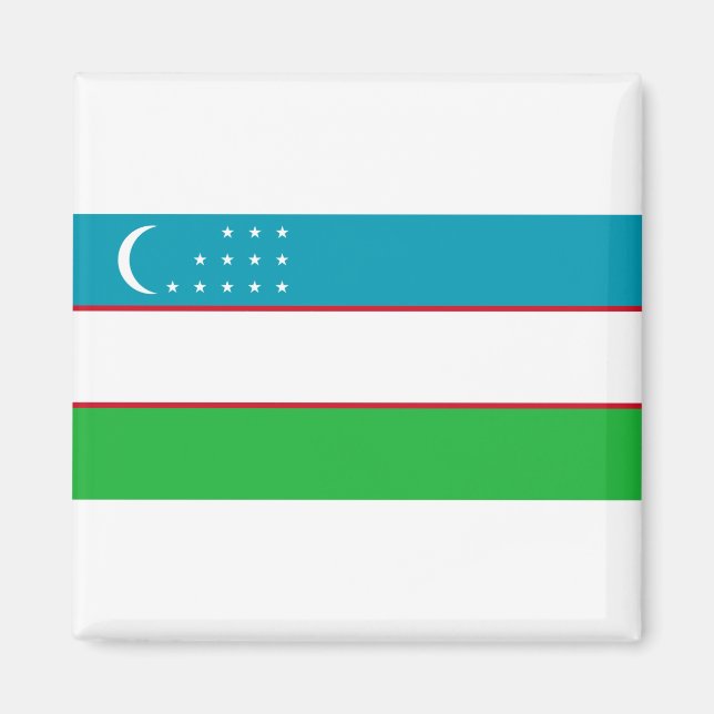 Uzbekistan Flag Magnet (Front)