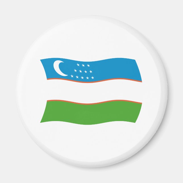 Uzbekistan Flag Magnet (Front)