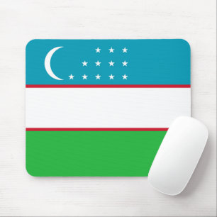 Uzbekistan flag mouse pad