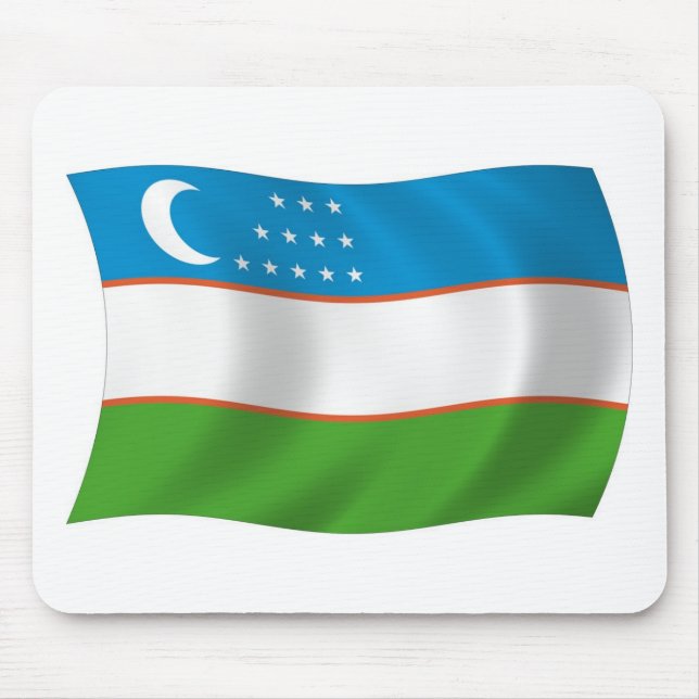 Uzbekistan Flag Mousepad (Front)