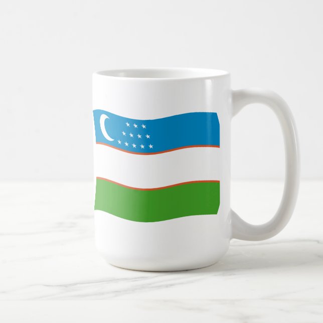 Uzbekistan Flag Mug (Right)