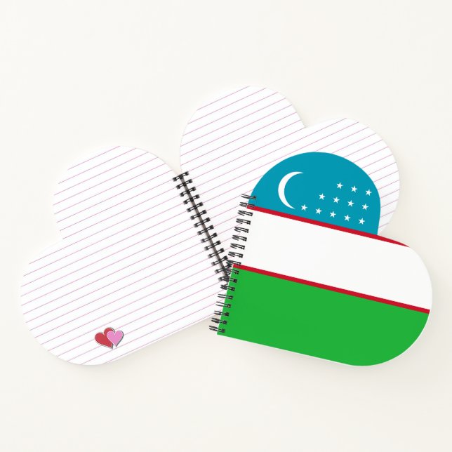 Uzbekistan flag notebook (Inside)