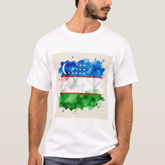 Uzbekistan Flag | Official Uzbek Emblem & Patrioti T-Shirt