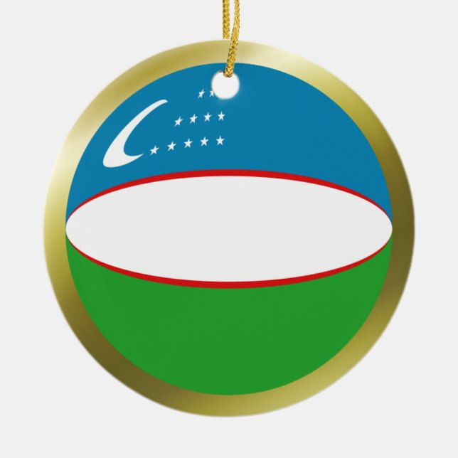 Uzbekistan Flag Ornament (Front)