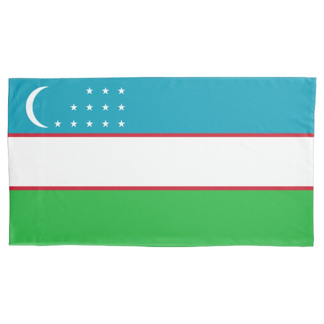 Uzbekistan flag pillowcase (Front)