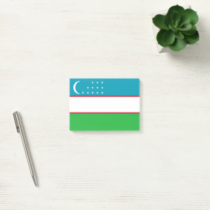 Uzbekistan flag post-it notes