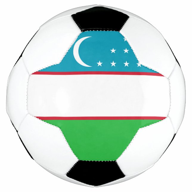 Uzbekistan flag soccer ball (Front)