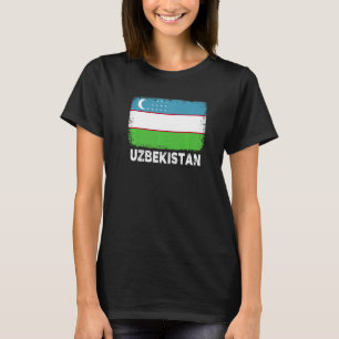 Uzbekistan Flag  Support Uzbek People Women Men T-Shirt