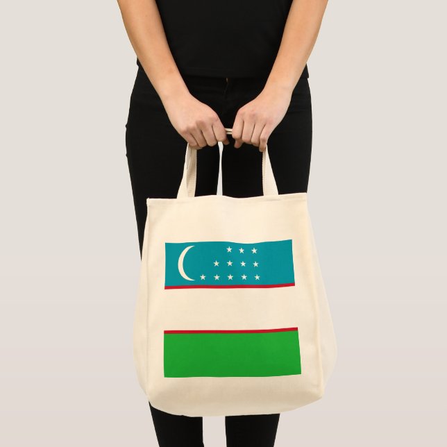 Uzbekistan flag tote bag (Front (Product))