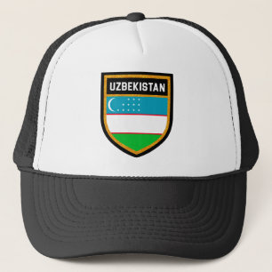 Uzbekistan Flag Trucker Hat