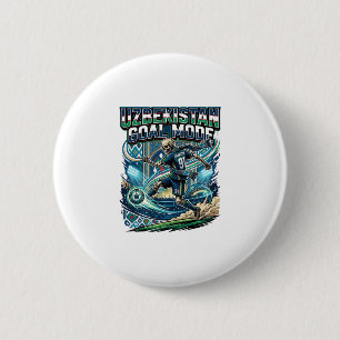 Uzbekistan Goal Mode Skeleton Striker Nations Stre 6 Cm Round Badge