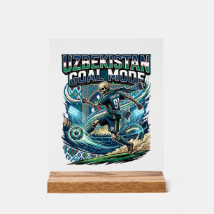 Uzbekistan Goal Mode Skeleton Striker Nations Stre Acrylic Sign