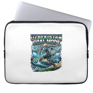 Uzbekistan Goal Mode Skeleton Striker Nations Stre Laptop Sleeve