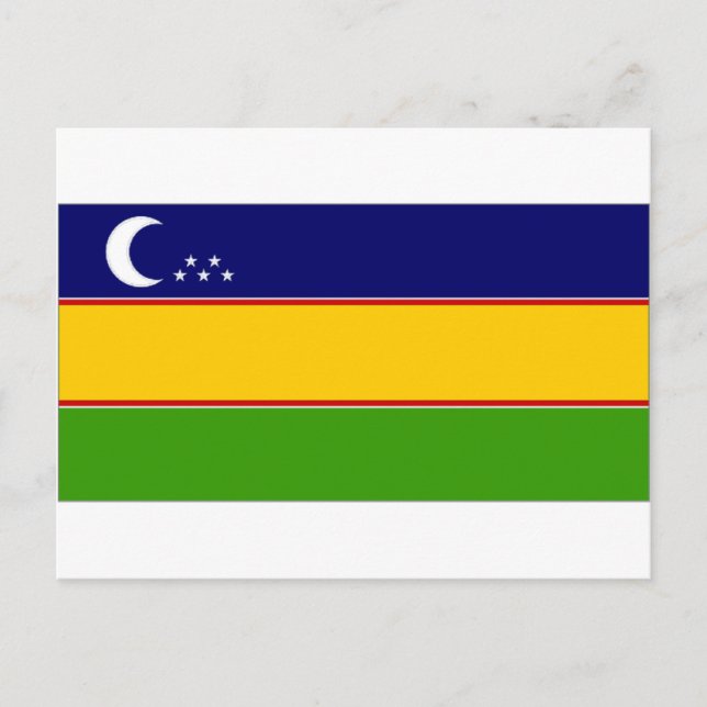 Uzbekistan KaraKalpak Flag Postcard (Front)