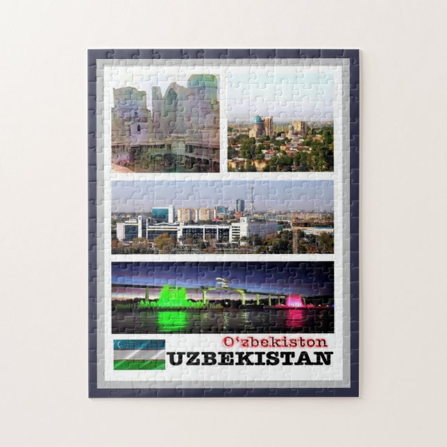 Uzbekistan - Mosaic - Jigsaw Puzzle (Vertical)