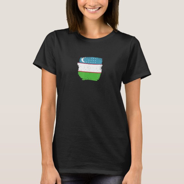 Uzbekistan Proud Uzbek Flag 1 T-Shirt (Front)