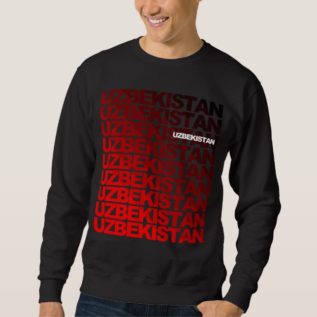 UZBEKISTAN_red-bl Sweatshirt (Front)