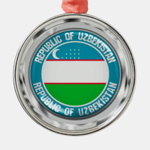 Uzbekistan Round Emblem Metal Ornament
