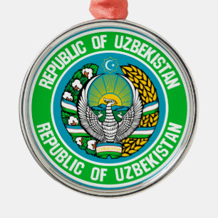 Uzbekistan Round Emblem Metal Ornament