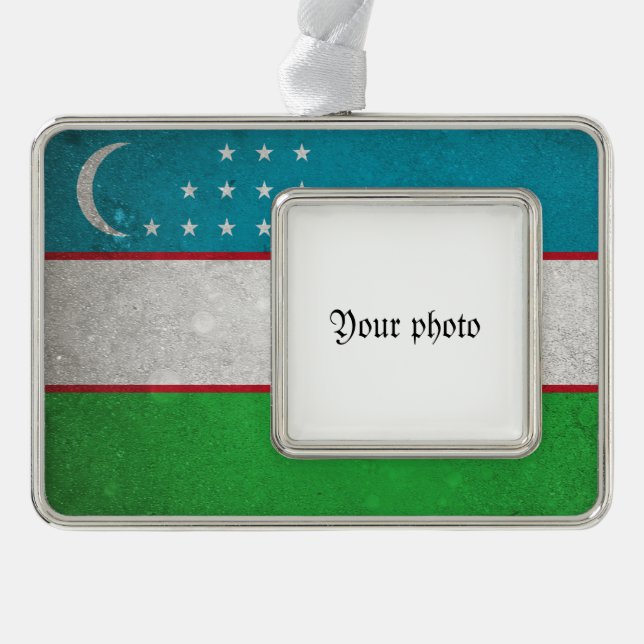 Uzbekistan Silver Plated Framed Ornament (Front)