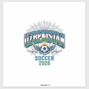 Uzbekistan Soccer 2026 Soccer Bold Country Typogra