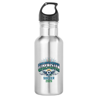 Uzbekistan Soccer 2026 Soccer Bold Country Typogra 532 Ml Water Bottle