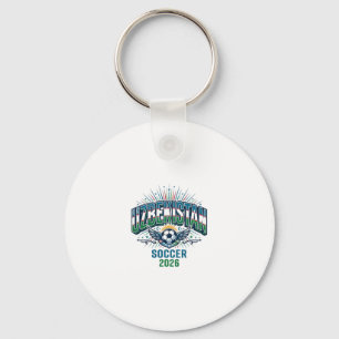 Uzbekistan Soccer 2026 Soccer Bold Country Typogra Key Ring