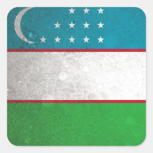 Uzbekistan Square Sticker