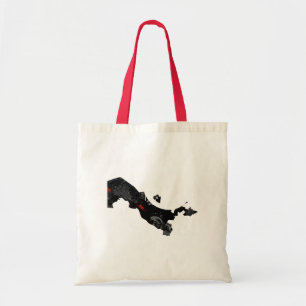 Uzbekistan Trendy Peace Sign with Uzbekistani map Tote Bag