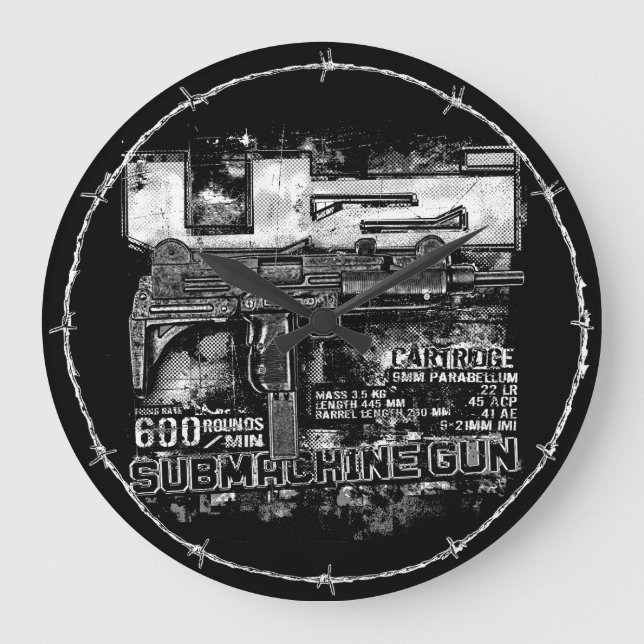 Uzi Large Clock (Front)