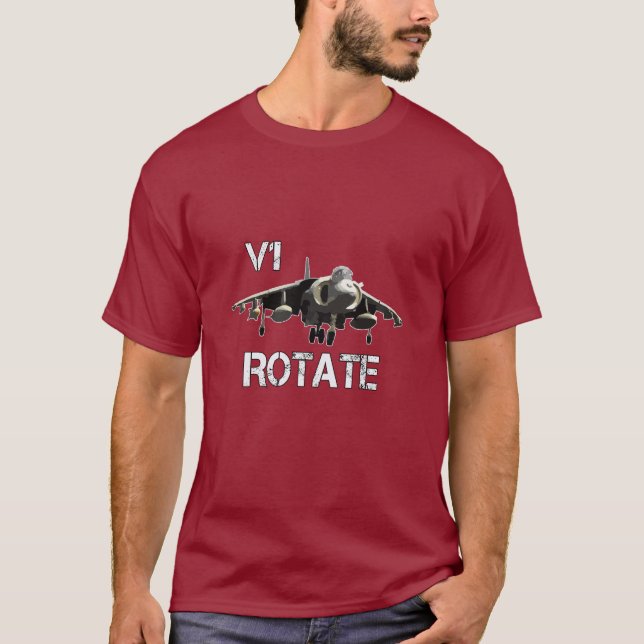 V1 Rotate - Aeroplane Lovers Pilot Talk T-Shirt (Front)