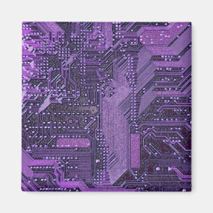 V1/V2 Purple Circuits, Cyberpunk Tech Magnet