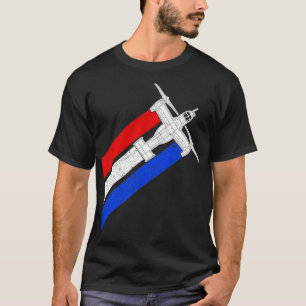 V22 Osprey Military Helicopter Red White Blue Cont T-Shirt
