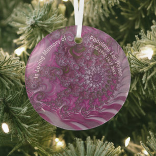 V2 Lavender Nautilus Fractal Memorial Suncatcher Glass Tree Decoration