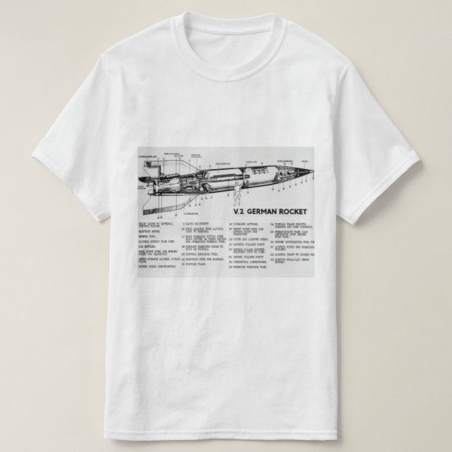 V2 Rocket T-Shirt (Design Front)