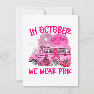 V2dj School Bus Driver Leopard Breast Cancer Aware Card